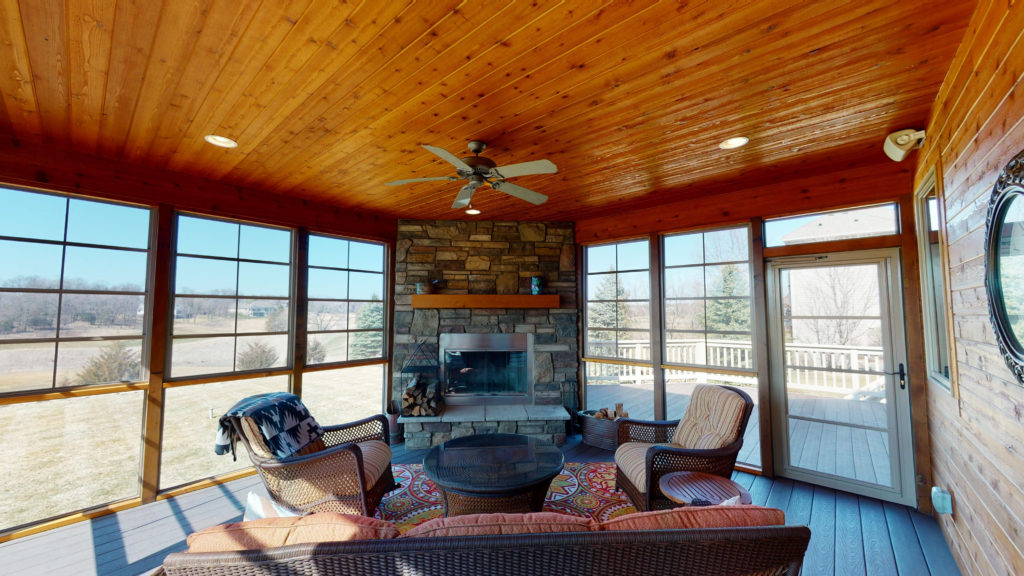 3-Season Heated Porch overlooking Troy Burne Golf Fairways #17 and #18